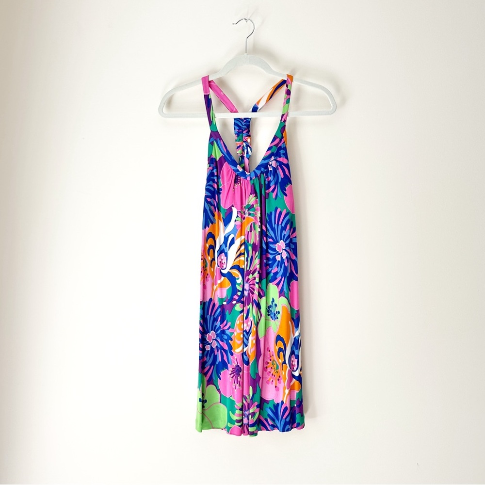 Tibi Floral Print Mini Cocktail/ Vacation Dress
